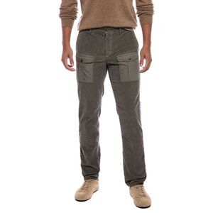Slowear Mens  Stretch Cord Cargo Pant, Gray